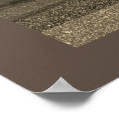 カスタム7枚の金ゴールド抽象芸術オーバーレイ付き写真 ポスター (角)