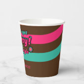 カスタム70のレトロディスコ誕生日ブギーグルービー 紙コップ (左)