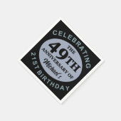 カスタム70歳の誕生日ユーモア スタンダードカクテルナプキン (角)