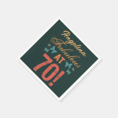 カスタム70歳の誕生日 ファビュラス スタンダードカクテルナプキン (角)