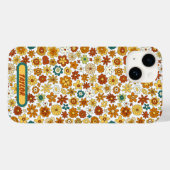カスタム70sレトロフラワーGroovyパターン、Groovy Case-Mate iPhoneケース (裏面 (横))