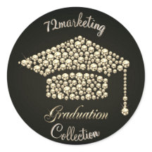 カスタム72マーケティング卒業ステッカーダイヤモンド