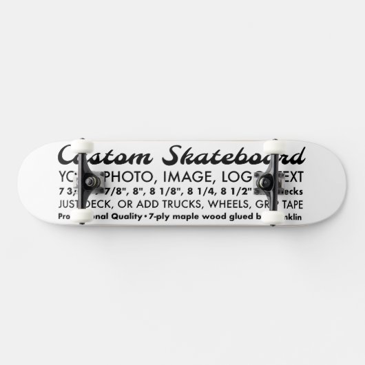 カスタム8パーソナライズされた.25インチスケートボード、フルフィット スケートボード (横)
