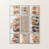 カスタム8フォトコラージュと可愛いスクリプトキャプション ジグソーパズル (縦)