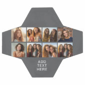 カスタム8フォトコラージュと角写真 サッカーボール (フラット)