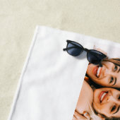 カスタム8フォトコラージュ名前をカスタムする&モノグラム ビーチタオル (インサイチュ)