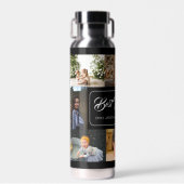 カスタム8フォトコラージュ最高のパパエバーウォーター瓶 ウォーターボトル (正面)