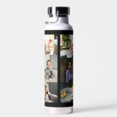 カスタム8フォトコラージュ最高のパパエバーウォーター瓶 ウォーターボトル (右面)