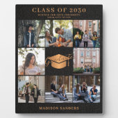 カスタム8フォトコラージュ金ゴールド黒人大学院 フォトプラーク (正面)