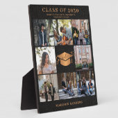 カスタム8フォトコラージュ金ゴールド黒人大学院 フォトプラーク (側面)