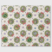 カスタム8写真おもしろいクリスマスラッピング紙 ラッピングペーパー (フラット)