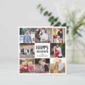 カスタム8写真ハッピーホリデイズグリーンジンガムプレイド シーズンカード (スタンド正面)