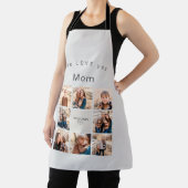 カスタム8写真家族コラージュ愛あなた母 エプロン (インサイチュ)