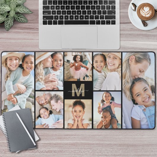 カスタム8枚のコラージュを作成 デスクマット