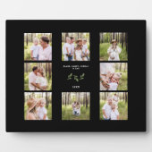 カスタム8枚フォトファミリーコラージブラックプラーク フォトプラーク (正面)