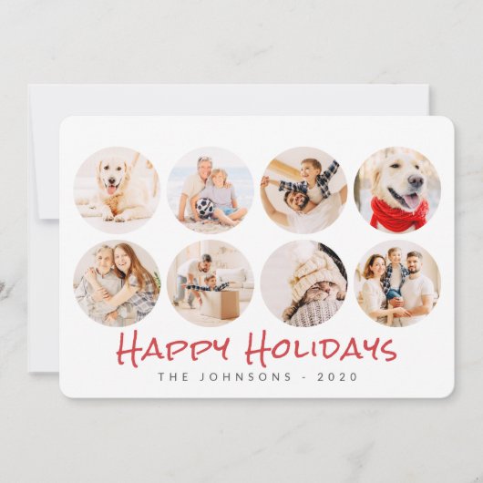 カスタム8枚モダン家族とペットの思い出の穴 シーズンカード (正面)