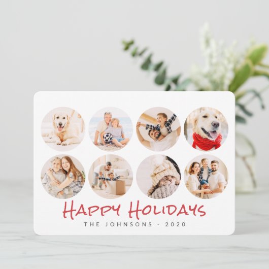 カスタム8枚モダン家族とペットの思い出の穴 シーズンカード (スタンド正面)