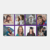 カスタム8枚深い紫縁ど パーソナライズされた0 デスクマット (正面)