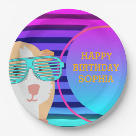 カスタム80のレトロギニアピッグズスローバック ペーパープレート