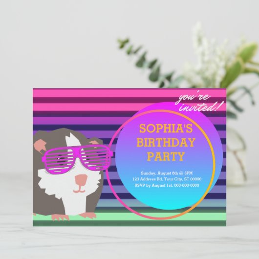 カスタム80のレトロギニアピッグズスローバック 招待状 (スタンド正面)