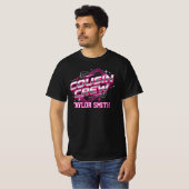 カスタム80年代シンセウェーブクロームいとこクルーおそろい Tシャツ (正面フル)