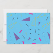 カスタム80年代レトロブラッククールキャットサンボックスパーティー 招待状 (裏面)