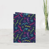 カスタム80年代90年代レトロネオン誕生日パーティー 招待状 (裏面)