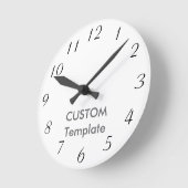 カスタム8"丸壁時計リボン ラウンド壁時計 (傾斜)