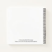 カスタム8.5インチx 8.5インチスパイラルノートパソコン ノートブック (裏面)