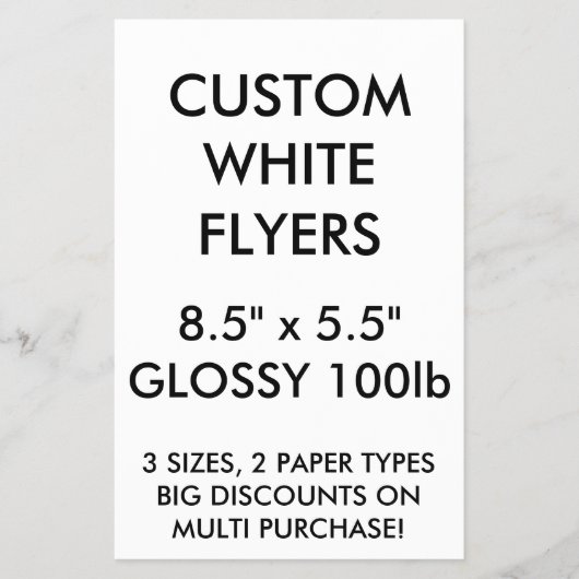 カスタム8.5パーソナライズされた x 5.5インチ光沢チラシ チラシ (正面)