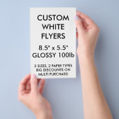 カスタム8.5パーソナライズされた x 5.5インチ光沢チラシ チラシ (ハンドル)