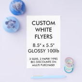 カスタム8.5パーソナライズされた x 5.5インチ光沢チラシ チラシ (シングル)