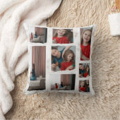カスタム8 8枚フォトコラージュモダンフエレガントァミリ クッション (ブランケット)