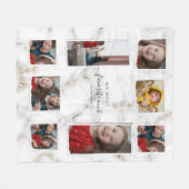 カスタム8 8枚フォトコラージュモダンフエレガントァミリ フリースブランケット (正面(横))