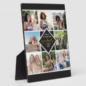 カスタム8 Photo Grid Collage金ゴールド卒業 フォトプラーク (側面)