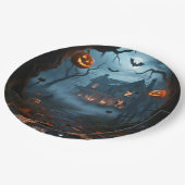 カスタム9インチラウンドハロウィーンプレート ペーパープレート (アングル)