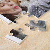 カスタム9スクウェア・フォト・コラージュ&ファミリー名 ジグソーパズル (側面)