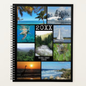 カスタム9フォトコラージュパーソナライズされた写真 プランナー手帳 (正面)