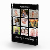 カスタム9フォトコラージュファミリー名ブラック フォトブロック (右)