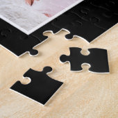 カスタム9フォトコラージュファミリー名1014 Pcs Black ジグソーパズル (側面)