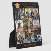 カスタム9フォトコラージュ金ゴールド黒人大学院 フォトプラーク (側面)