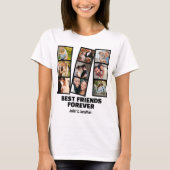 カスタム9フォトコラージュ&ネーム最高のFriend Forever Tシャツ (正面)