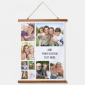カスタム9フォトコラージュ 吊り下げ型タペストリー (正面)