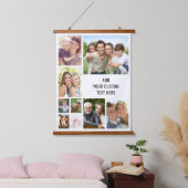 カスタム9フォトコラージュ 吊り下げ型タペストリー (寝室)