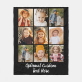カスタム9モダンフォトインスタグラムコラージュ フリースブランケット (正面)