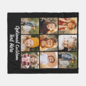 カスタム9モダンフォトインスタグラムコラージュ フリースブランケット (正面(横))