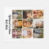 カスタム9モダンフォトインスタグラムコラージュ フリースブランケット (正面(横))