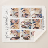 カスタム9モダン写真コラージュ シェルパブランケット (正面(横))