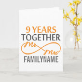 カスタム9周年記念日 カード (黄色い花)