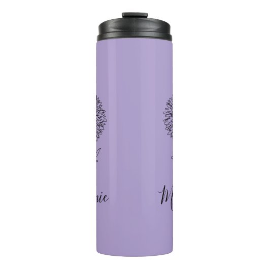 カスタム9月アスター誕生花の贈り物誕生 タンブラー (正面)